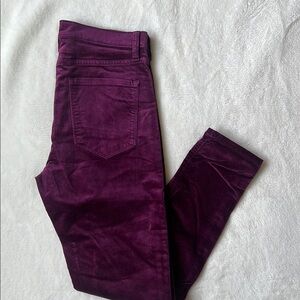 Banana Republic High-Rise Velvet Pants in Rich Purple